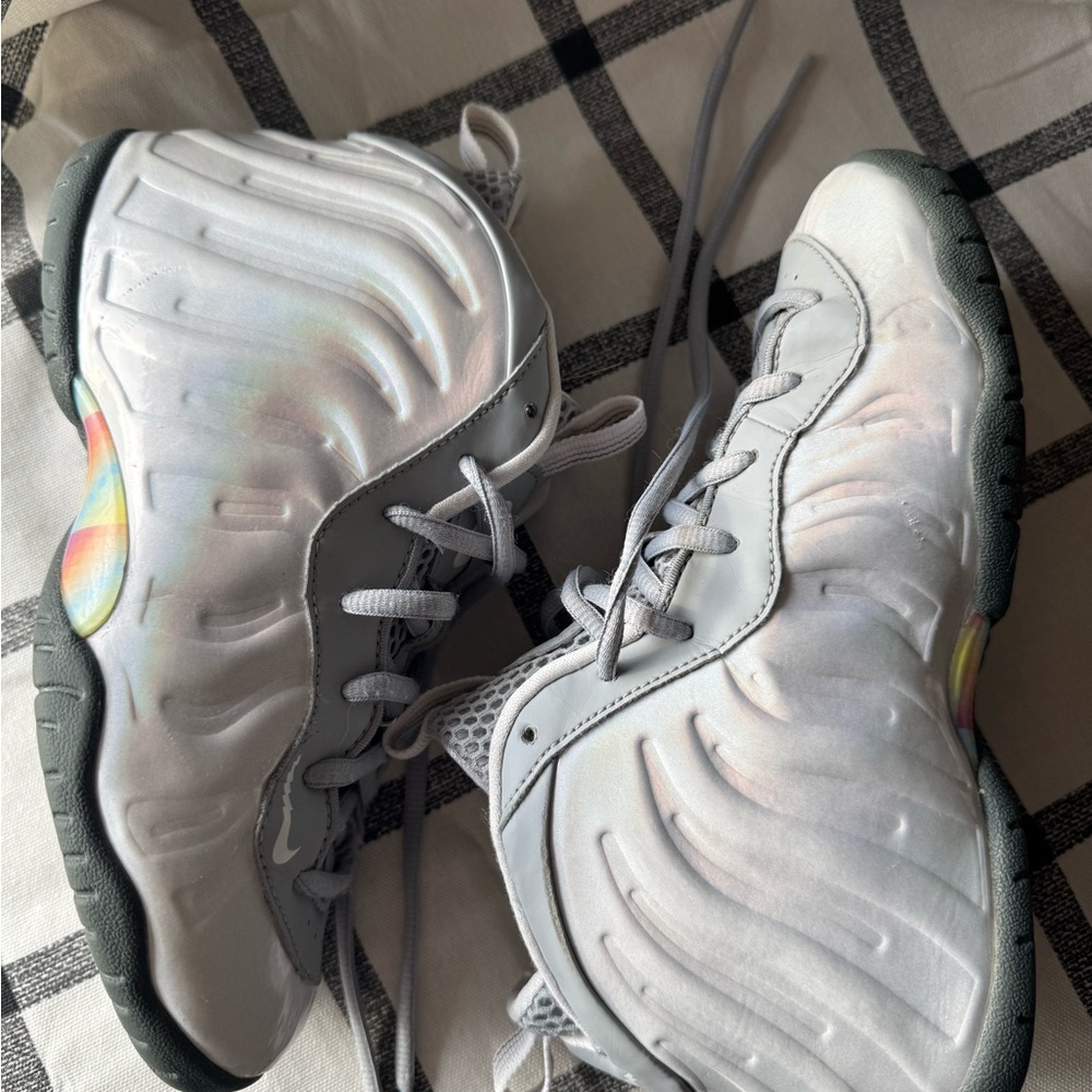 Nike White and Gray Sneakers with Chunky Design